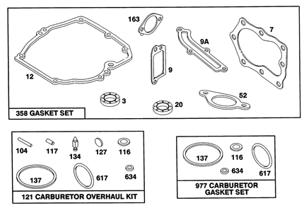 Engine Briggs & Stratton Model 124702-3115-01 Diagram and Parts List for 20218 1000001 - 1999999 Toro Lawn Mower