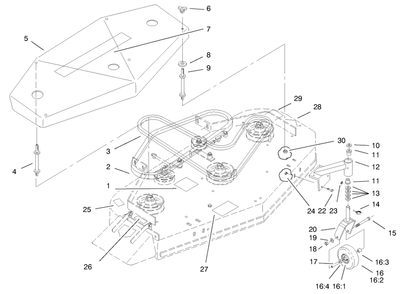 Part Location Diagram of 98-3297 Toro Decal-Belt Routing