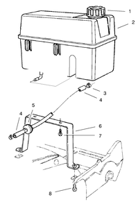 Gas Tank Assembly Diagram and Parts List for 22140 790000001 - 799999999 Toro Lawn Mower