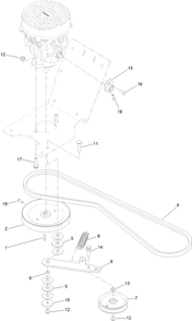Pulley Assembly Diagram and Parts List for 78601 400000000-999999999 Toro Lawn Mower
