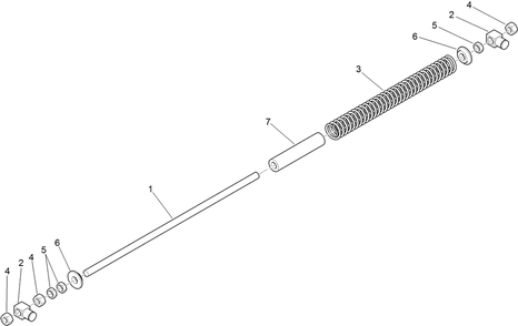 Deck Lift Spring Assembly Diagram and Parts List for 79534 (310000001-310999999)(2010) Toro Lawn Mower