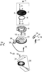 Ignition / Electrical Assembly Diagram and Parts List for 74414 (260000001-260999999)(2006) Toro Lawn Mower
