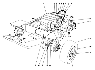 Gas Tank And Air Cleaner Assembly Diagram and Parts List for 30760 00000001 - 09999999 Toro Lawn Tractor