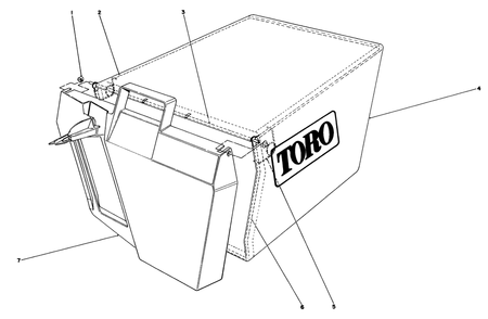 Grass Bag Assembly No. 11-0159 Diagram and Parts List for 20610C 5000001 - 5999999 Toro Lawn Mower