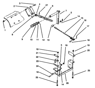 Hitch Assembly Diagram and Parts List for 79370 4900001 - 4999999 Toro Lawn Tractor
