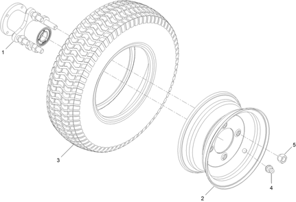 Wheel And Tire Assembly No. 142-4438 Diagram and Parts List for 29516 413000000 - 999999999 Toro Aerator