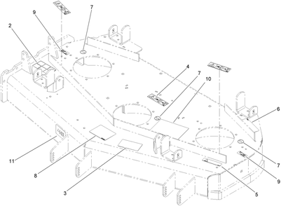 Deck Decal Assembly Diagram and Parts List for 74418TE (270002001-270999999)(2007) Toro Lawn Mower