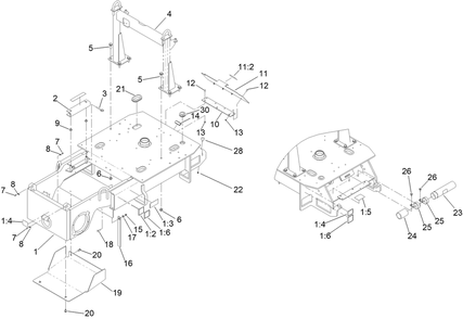 Frame Assembly Diagram and Parts List for 68037 400000000 - 412999999 Toro Lawn Tractor Accessories