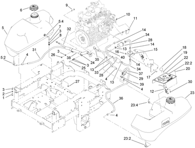 Part Location Diagram of 110-0897 Toro Cap-fuel diesel