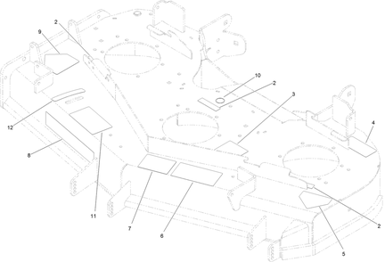 Deck Decal Assembly Diagram and Parts List for 74901 (314000001-314999999)(2014) Toro Lawn Mower