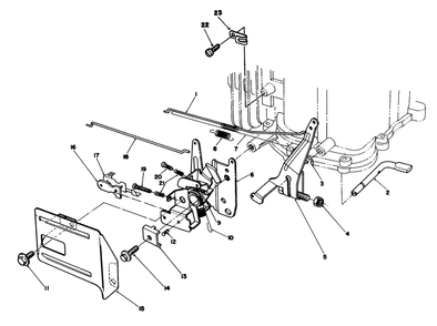 Governor Assembly (Model No. Vmh7) Diagram and Parts List for 20622 8000001 - 8999999 Toro Lawn Mower