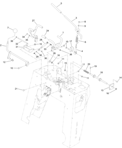 Control Assembly Diagram and Parts List for 22983 400000000 - 405699999 Toro Lawn Tractor Accessories