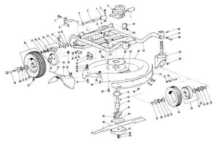 25" Hevi-Duty Parts List Diagram and Parts List for 23200 7000001 - 7999999 Toro Lawn Mower