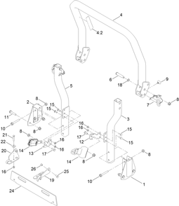 Rops Kit Assembly Diagram and Parts List for 79487 400000000 - 999999999 Toro Lawn Tractor