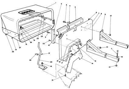 36" Side Discharge Bagging Kit No. 30125 (Optional) Diagram and Parts List for 30116 6000001 - 6999999 Toro Lawn Tractor Accessories
