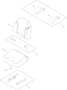Seat Assembly Diagram and Parts List for 75951 402100000-403319952 Toro Lawn Mower