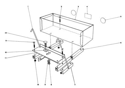 Weight Box Assembly Model No. 59138 (Optional) Diagram and Parts List for 57300 4000001 - 4999999 Toro Lawn Tractor
