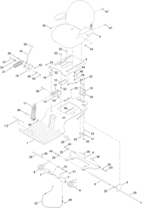 Seat Assembly Diagram and Parts List for 74692 400000000 - 999999999 Toro Lawn Tractor