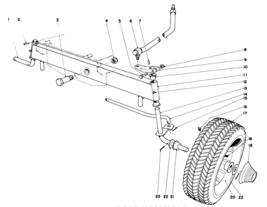 Front Axle Assembly Diagram and Parts List for 57104 0000001 - 0999999 Toro Lawn Tractor