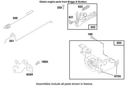 Engine Briggs & Stratton Model 12f802-0667-01 Diagram and Parts List for 20809 7900001 - 7999999 Toro Lawn Mower