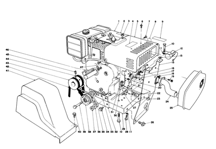 Engine Assembly (Model 38090) Diagram and Parts List for 38090 3000001 - 3999999 Toro Snow Blower