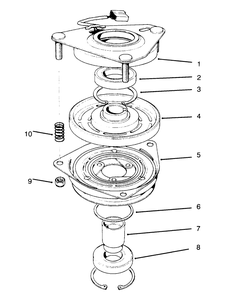 Clutch Assembly No. 54-0220 Diagram and Parts List for 30610 490001 - 499999 Toro Lawn Tractor