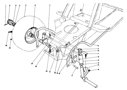 Front Axle Assembly Diagram and Parts List for 57356 8000001 - 8999999 Toro Lawn Tractor