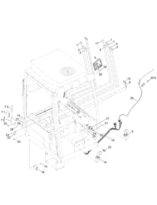 Cab Electrical Assembly Diagram and Parts List for 23899 316000001 - 316999999 Toro Lawn Tractor Accessories