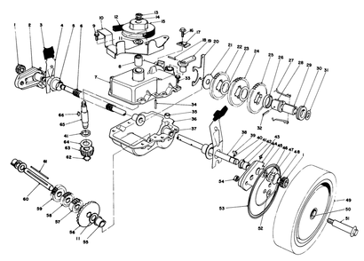 Gear Case Assembly Diagram and Parts List for 20680 4000001 - 4999999 Toro Lawn Mower