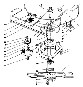 Blade Brake Clutch Assembly Diagram and Parts List for 20684 4000001 - 4999999 Toro Lawn Mower