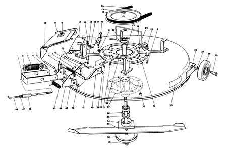 Mower Assembly Diagram and Parts List for 56145 7000001 - 7999999 Toro Lawn Tractor