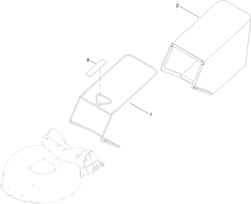 Frame And Bag Assembly Diagram and Parts List for 21357 411700000 - 412246471 Toro Lawn Mower