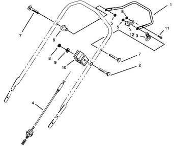 Traction Control Assembly Diagram and Parts List for 26620B 3900001 - 3999999 Toro Lawn Mower