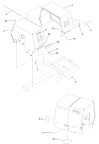 Cowl Assembly Diagram and Parts List for 68024 402100000 - 404319999 Toro Cement Mixer