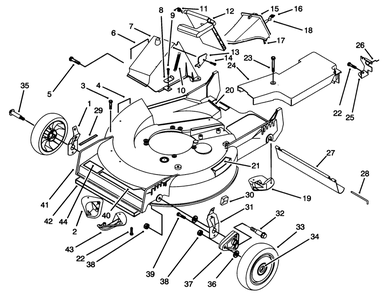Housing Assembly Diagram and Parts List for 20761B 39000001 - 39999999 Toro Lawn Mower