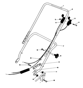 Handle Assembly Diagram and Parts List for 20770 2000001 - 2999999 Toro Lawn Mower