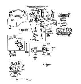 Engine Briggs & Stratton Model No. 191707-2161-01 (Continued) 8 H.P. Rear Engine Rider Recoil Model 56145 Diagram and Parts List for 56145 8000001 - 8999999 Toro Lawn Tractor
