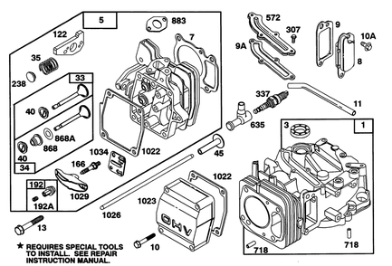 Engine Gts 150 Diagram and Parts List for 22151 3900856 - 3999999 Toro Lawn Mower