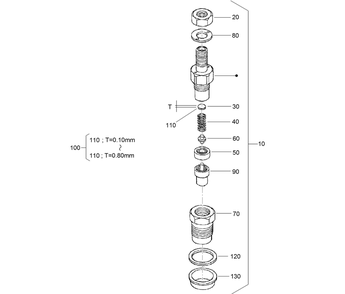 Nozzle Holder Assembly Diagram and Parts List for 22328 408963400 - 409588175 Toro Lawn Tractor Accessories