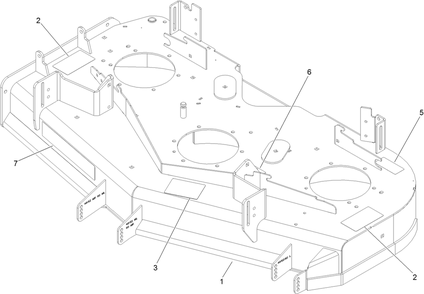 Deck Decal Assembly Diagram and Parts List for 74048TE 410170000-411435567 Toro Lawn Tractor