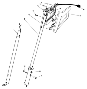 Handle Assembly Diagram and Parts List for 38305 2000001 - 2999999 Toro Snow Blower