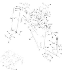 Control Assembly Diagram and Parts List for 68141 414400369 - 999999999 Toro Lawn Tractor Accessories