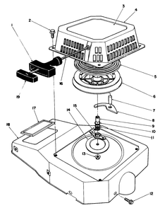 Recoil Assembly Model No. Vmh7 Diagram and Parts List for 22510 8000001 - 8999999 Toro Lawn Mower