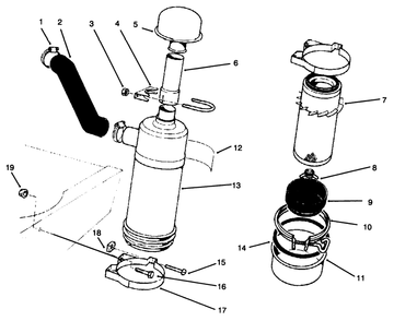 Air Cleaner Diagram and Parts List for 30620 690001 - 699999 Toro Lawn Tractor