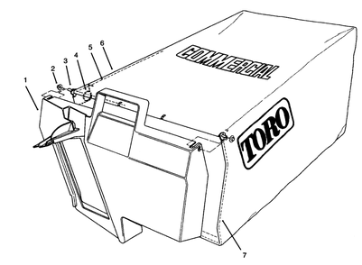 Grass Bag Assembly No. 11-5609 Diagram and Parts List for 22040 4900001 - 4999999 Toro Lawn Mower