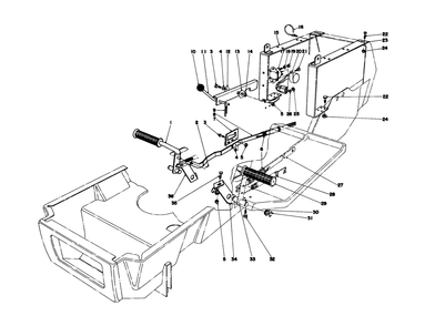 Brake & Clutch Pedal Assembly Diagram and Parts List for 57360 9000001 - 9999999 Toro Lawn Tractor