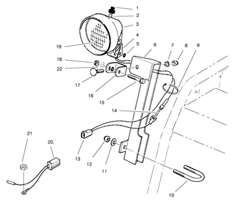 Light Assembly No. 66-7941 Diagram and Parts List for 38590 8900001 - 8999999 Toro Snow Blower