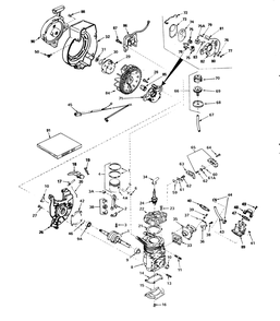 Engine Assembly Diagram and Parts List for 38232 1000001 - 1999999 Toro Snow Blower