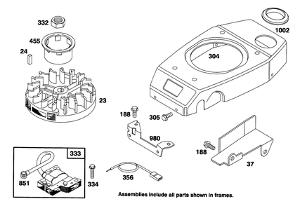 Engine Gts 150 Diagram and Parts List for 26630B 4900001 - 4999999 Toro Lawn Mower
