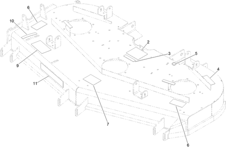 Deck Decal Assembly Diagram and Parts List for 74265TE (313000001-313999999)(2013) Toro Lawn Mower